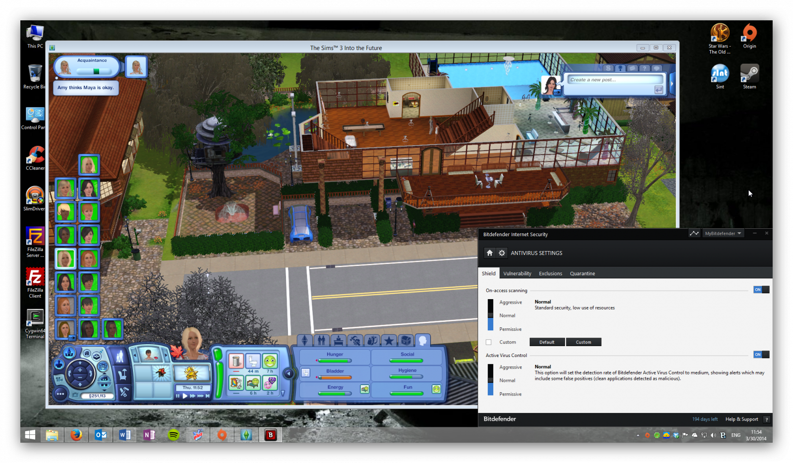 The Sims 3 и Bitdefender на Windows 8.1 » Crossroads